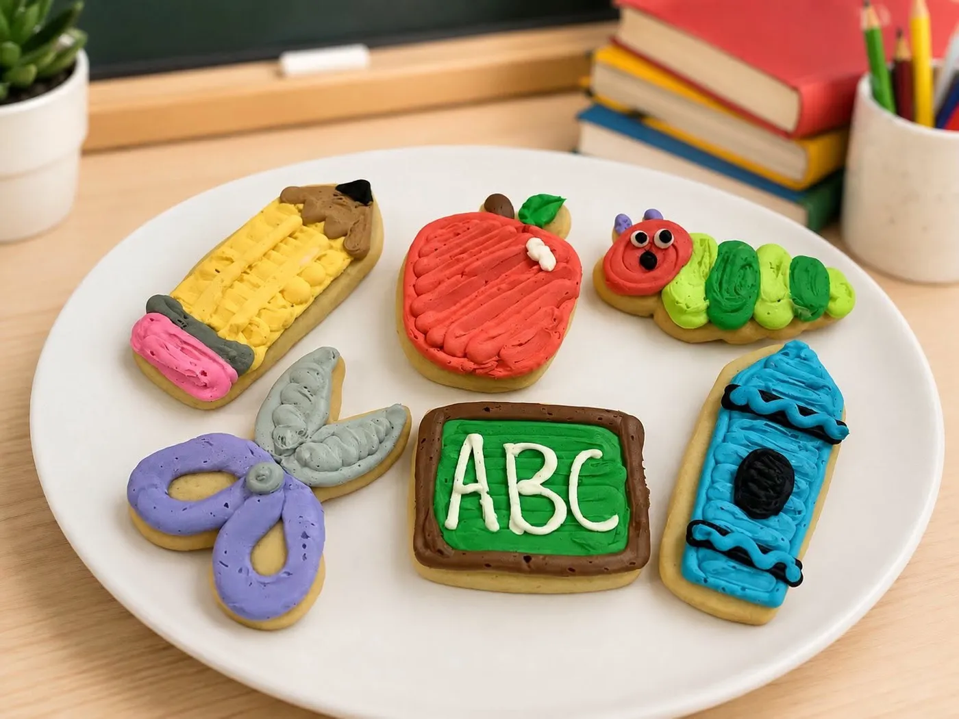 Back to school sugar cookies